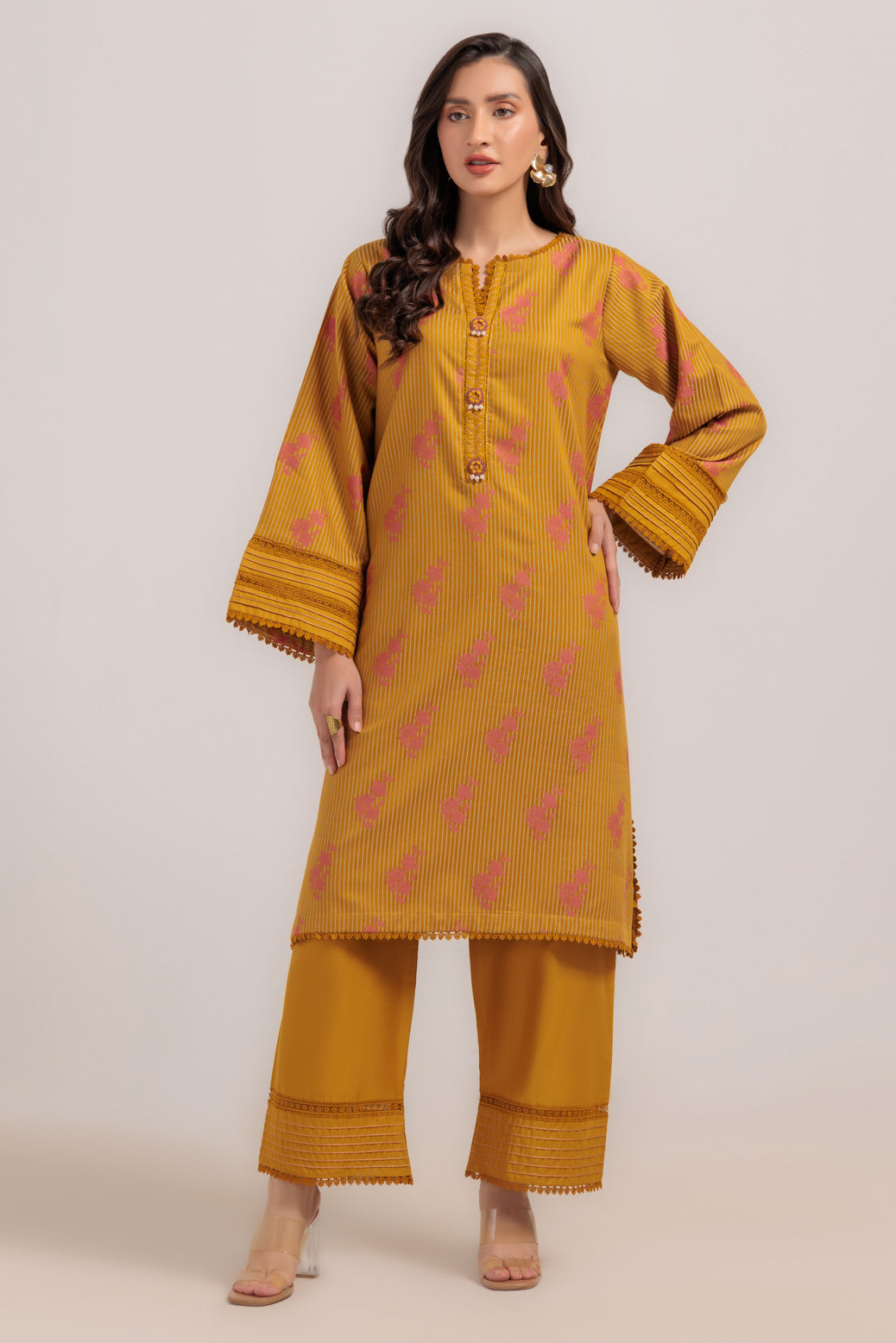 Bonanza Satrangi | Mustard Jacquard 2 Piece (WS6242P14) 12 Mustard