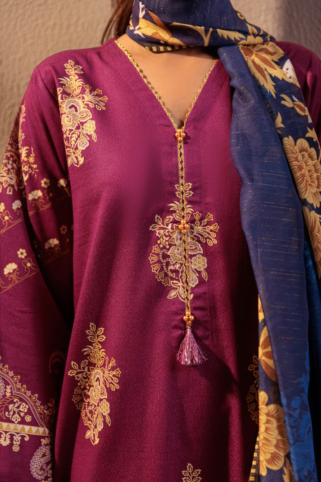 Bonanza Satrangi | Purple Ayudia 3 Piece (WS6243P07) 10 Purple