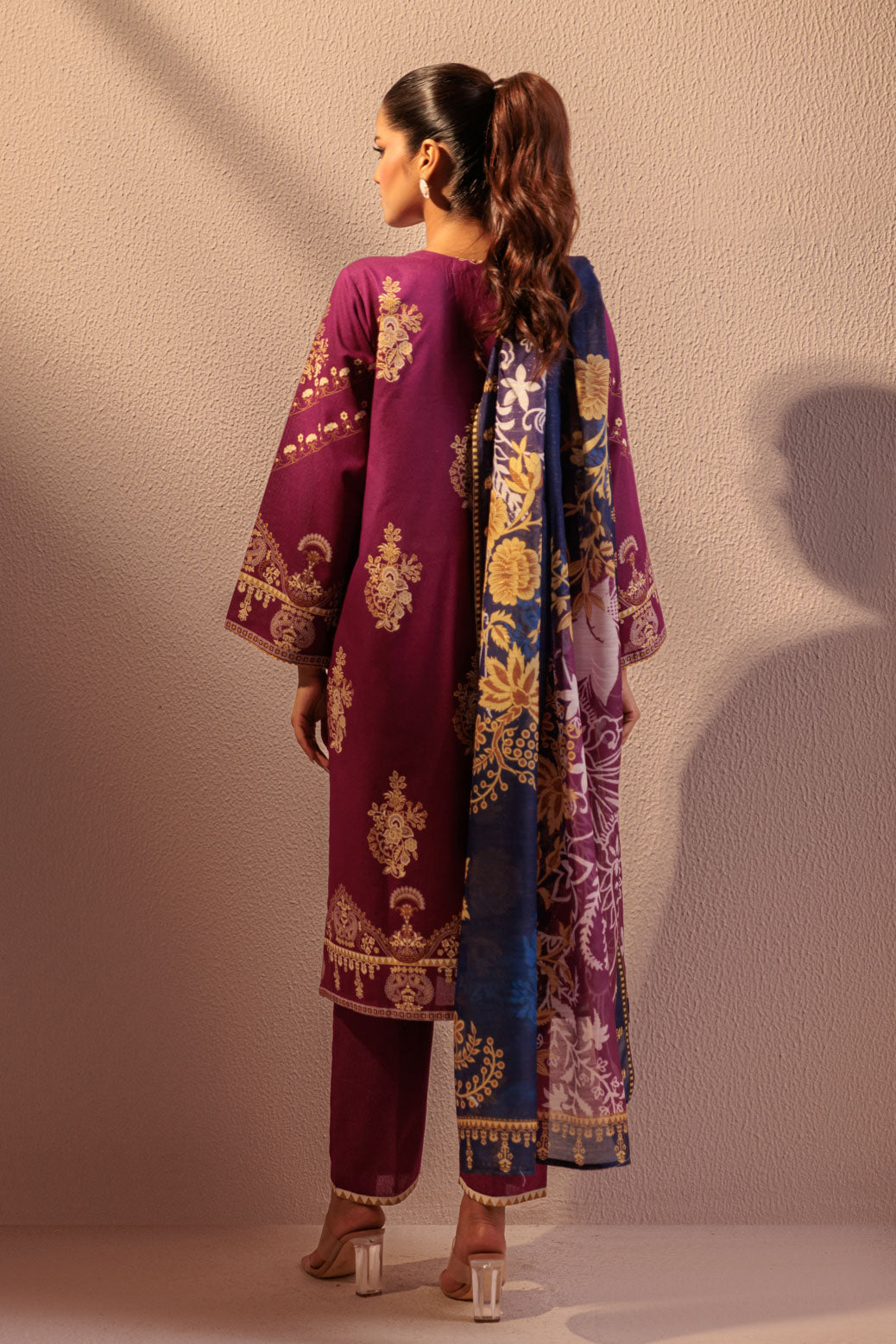 Bonanza Satrangi | Purple Ayudia 3 Piece (WS6243P07) 16 Purple