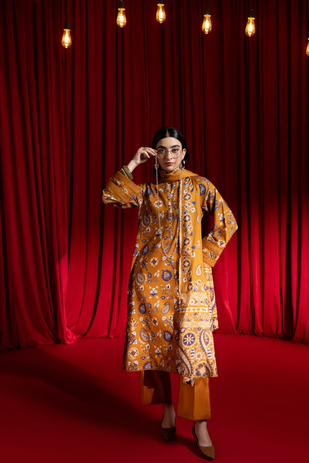 Bonanza Satrangi | Mustard Cambric 3 Piece (WS6243P22) 12 Mustard