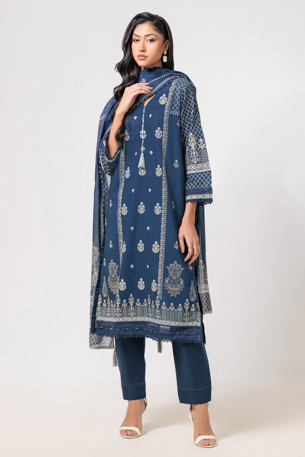 Bonanza Satrangi | Blue Cambric 3 Piece (WS6243P37) 10 Blue
