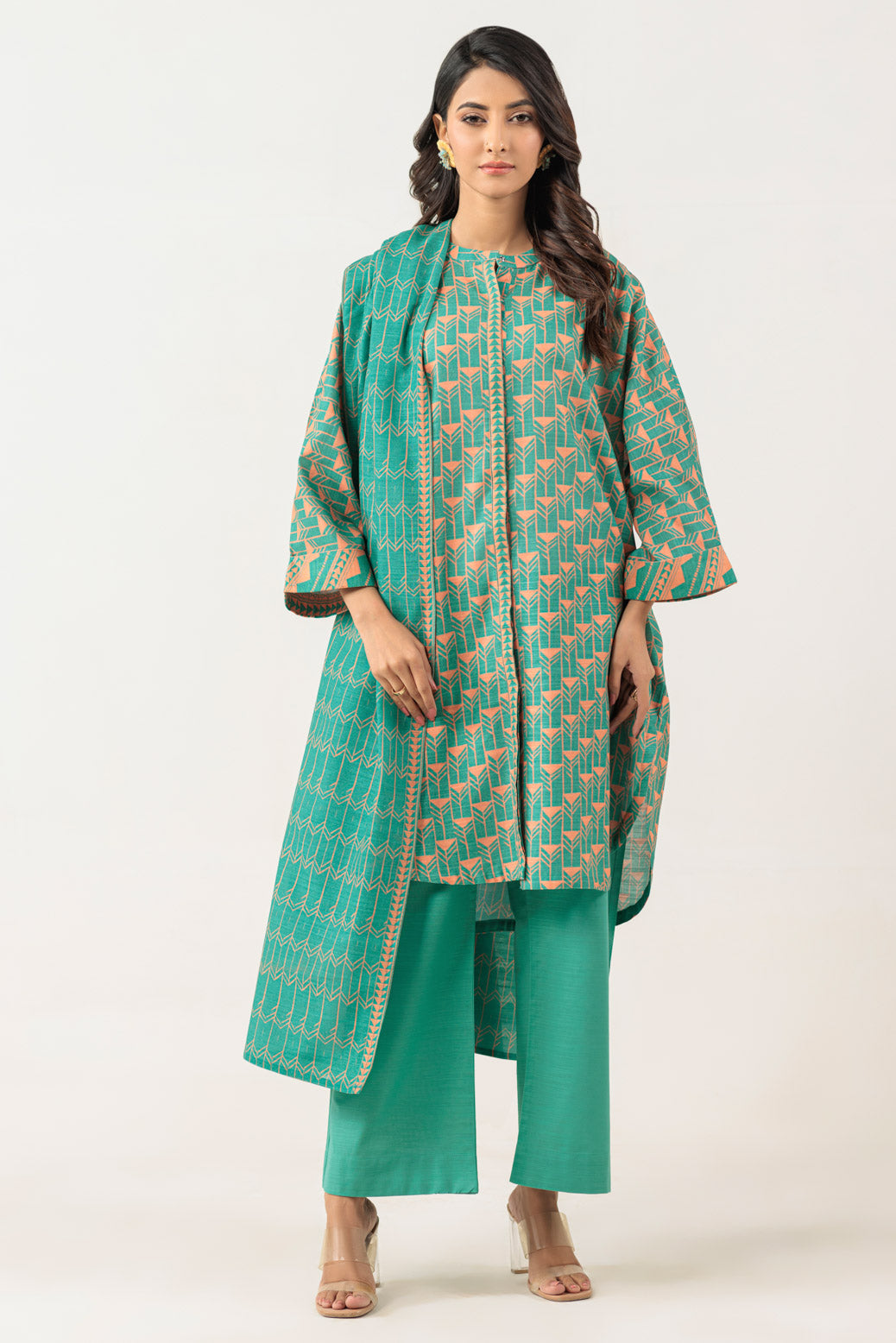 Bonanza Satrangi | Green Khaddar 3 Piece (WS6243P50) 8 Green