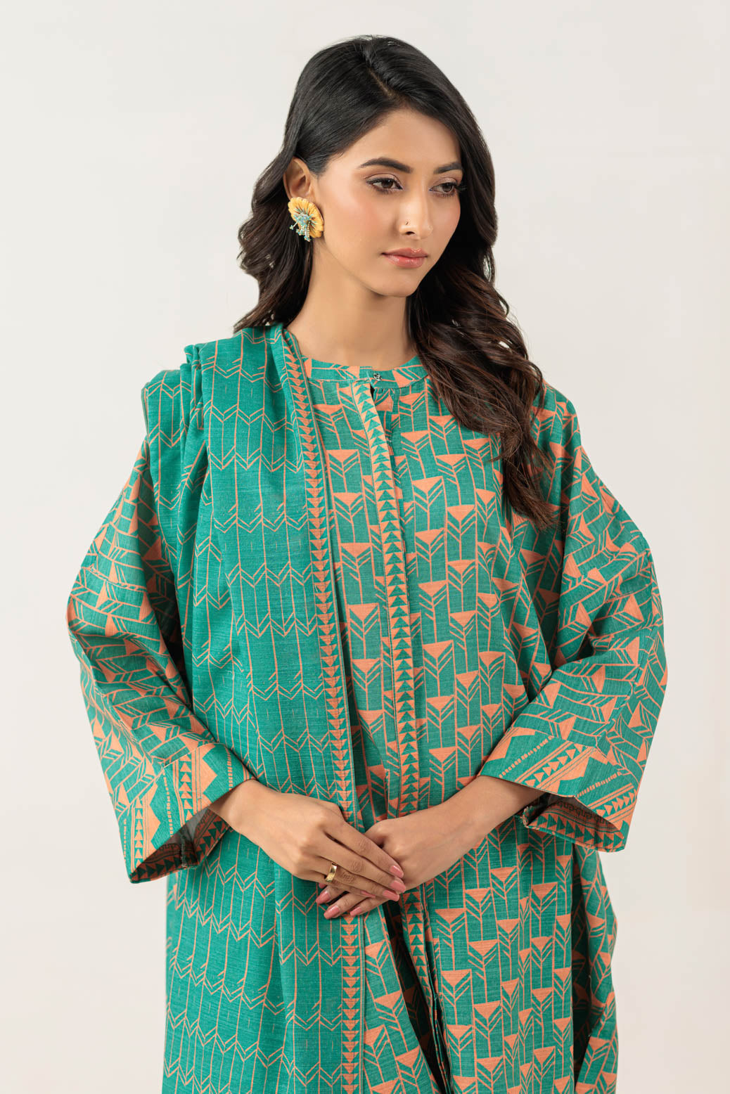 Bonanza Satrangi | Green Khaddar 3 Piece (WS6243P50) 12 Green