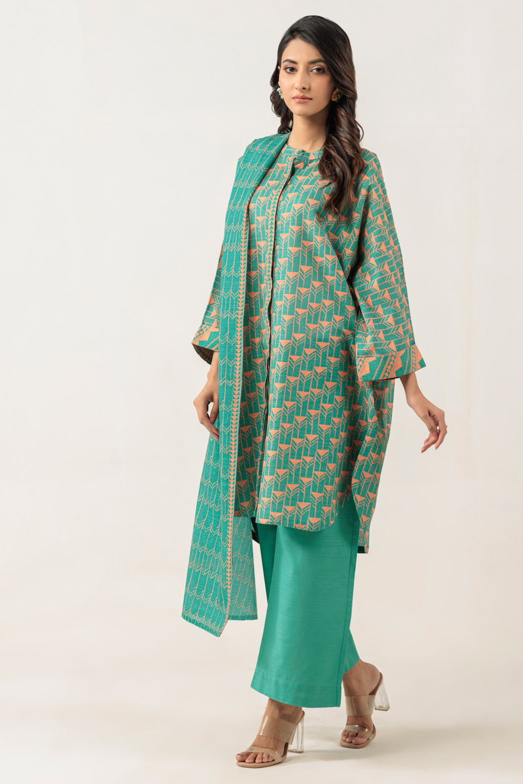 Bonanza Satrangi | Green Khaddar 3 Piece (WS6243P50) 14 Green