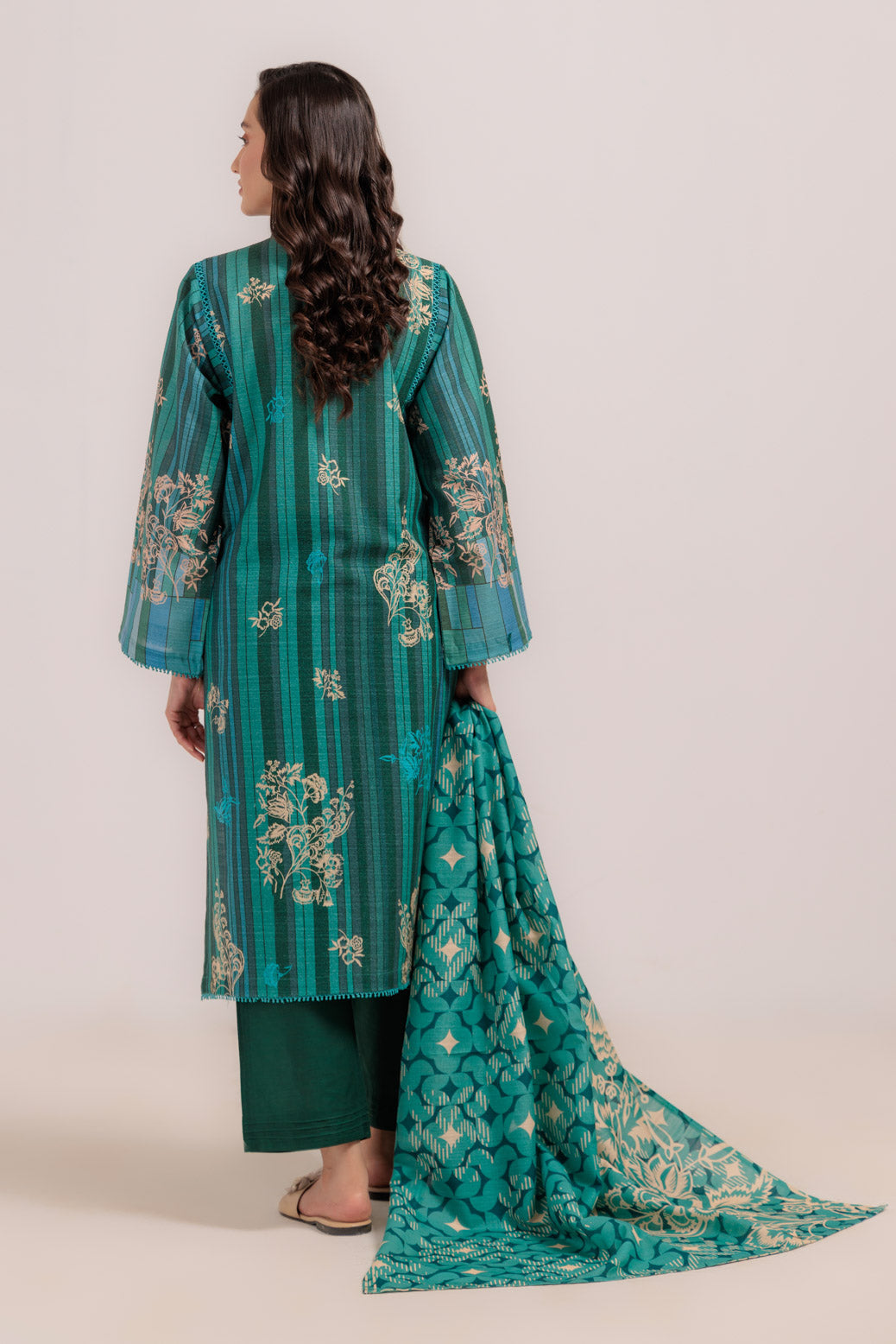 Bonanza Satrangi | Teal Khaddar 3 Piece (WS6243P55) 12 Teal
