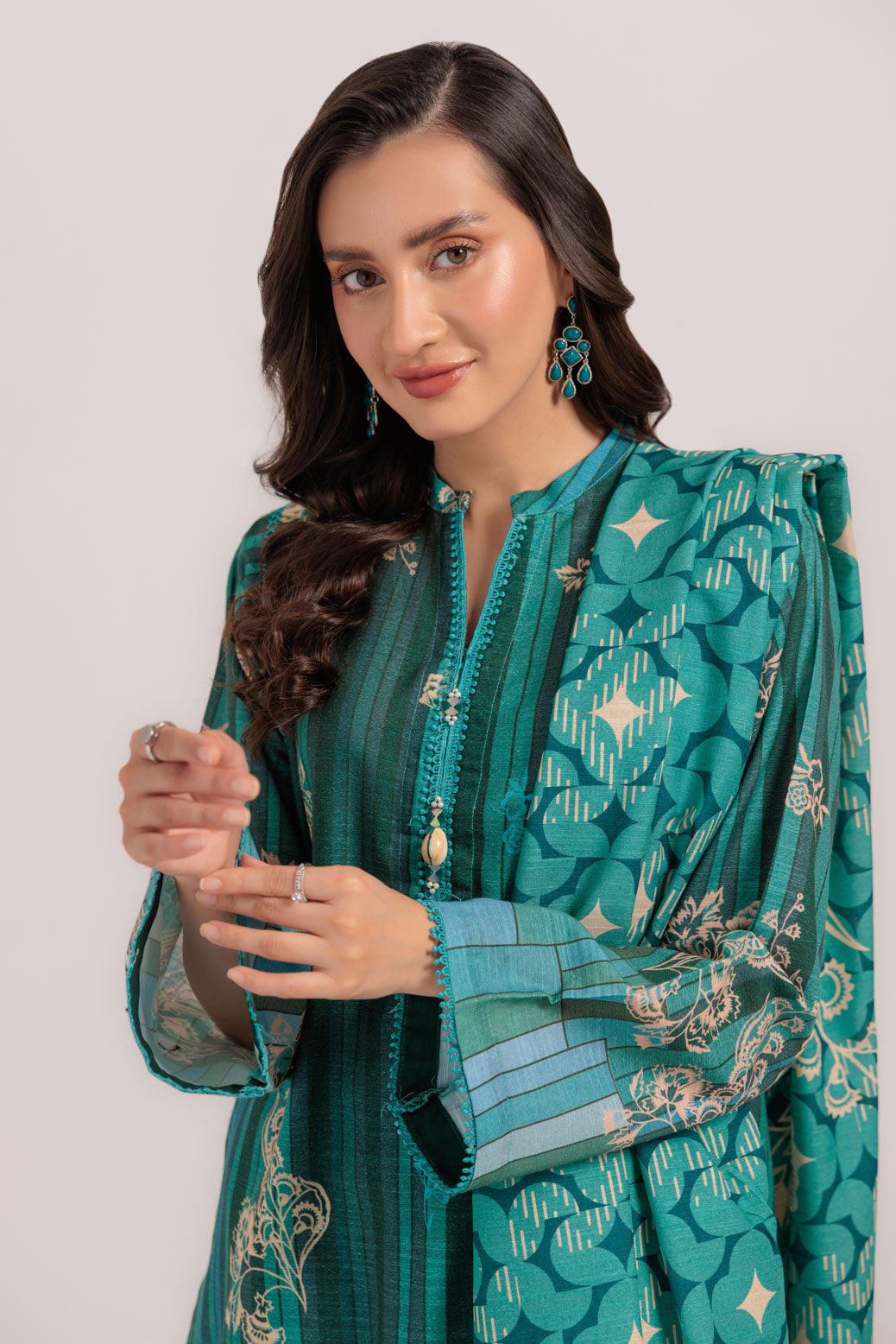 Bonanza Satrangi | Teal Khaddar 3 Piece (WS6243P55) 14 Teal