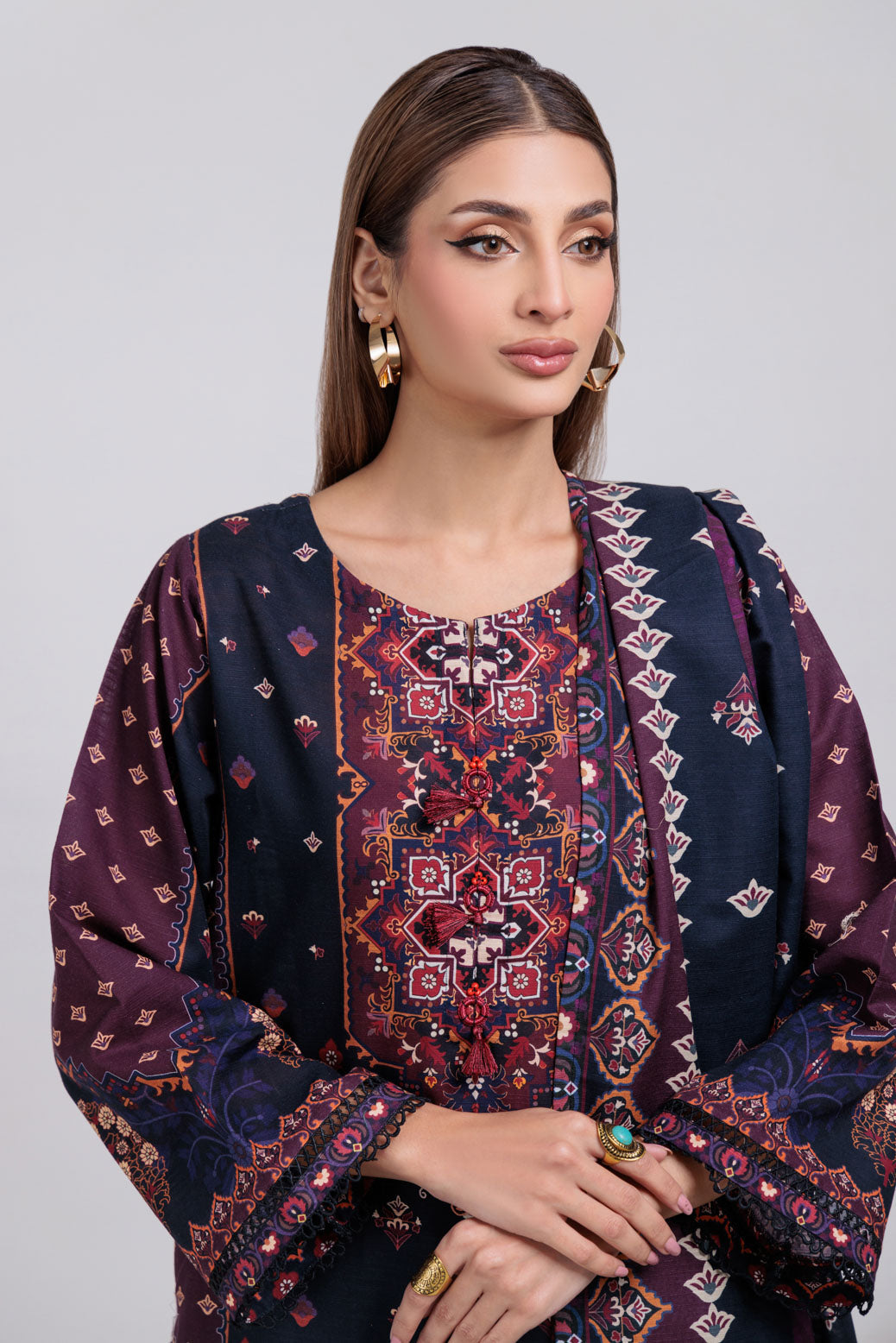 Bonanza Satrangi | Black Khaddar 3 Piece (WS6243P56) 10 Black