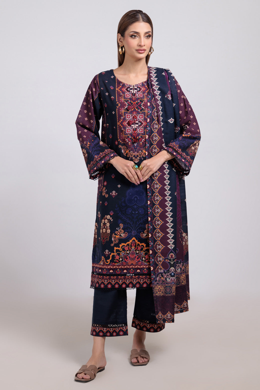 Bonanza Satrangi | Black Khaddar 3 Piece (WS6243P56) 14 Black