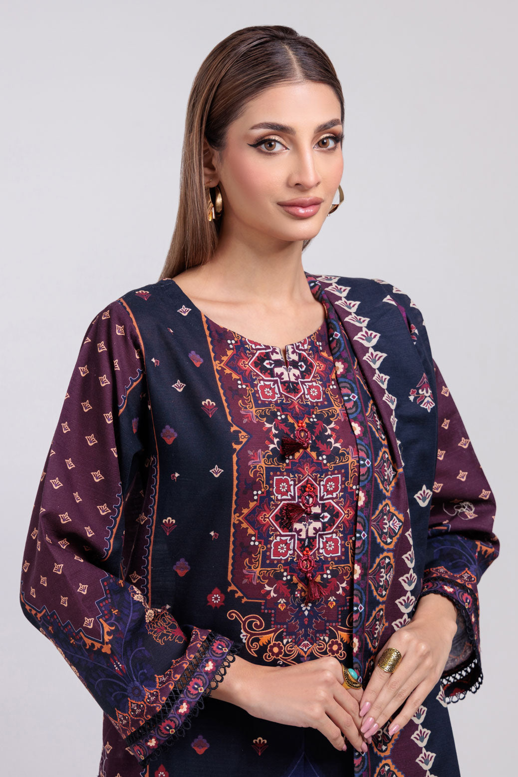 Bonanza Satrangi | Black Khaddar 3 Piece (WS6243P56) 12 Black