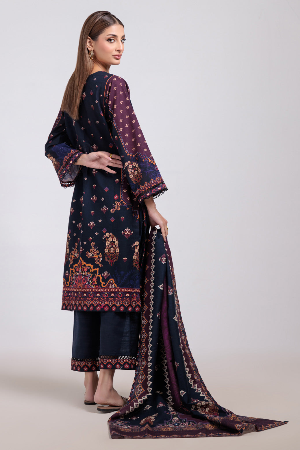 Bonanza Satrangi | Black Khaddar 3 Piece (WS6243P56) 16 Black