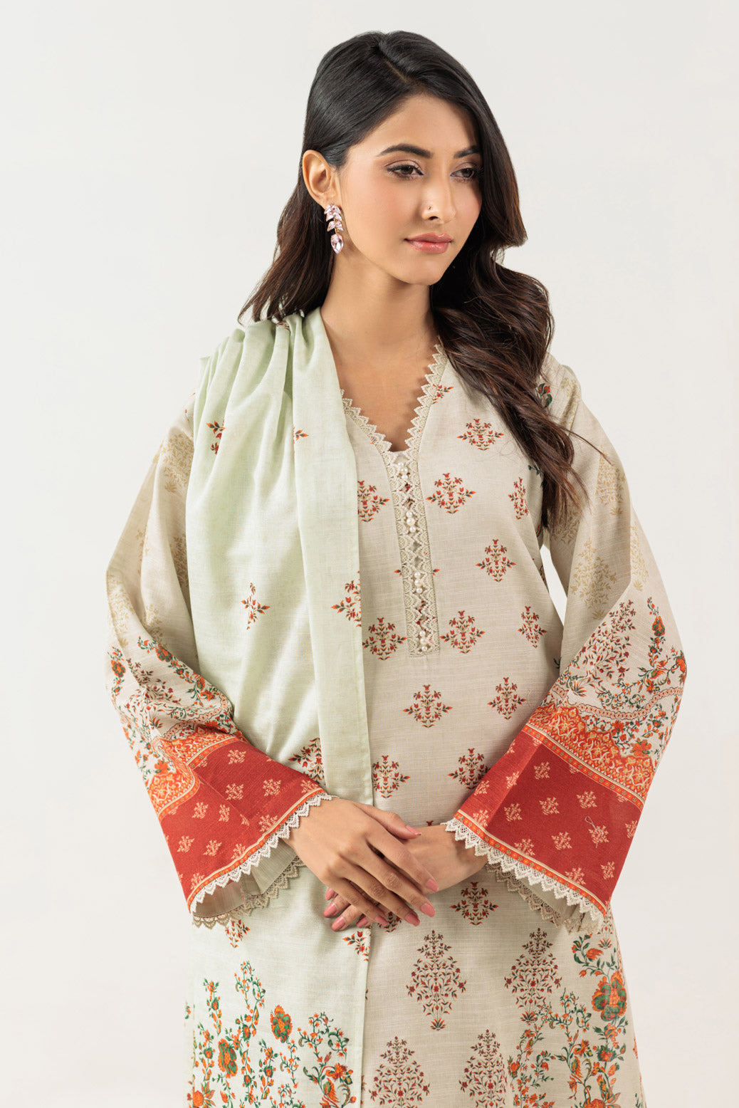 Bonanza Satrangi | Mint Khaddar 3 Piece (WS6243P57) 14 Mint