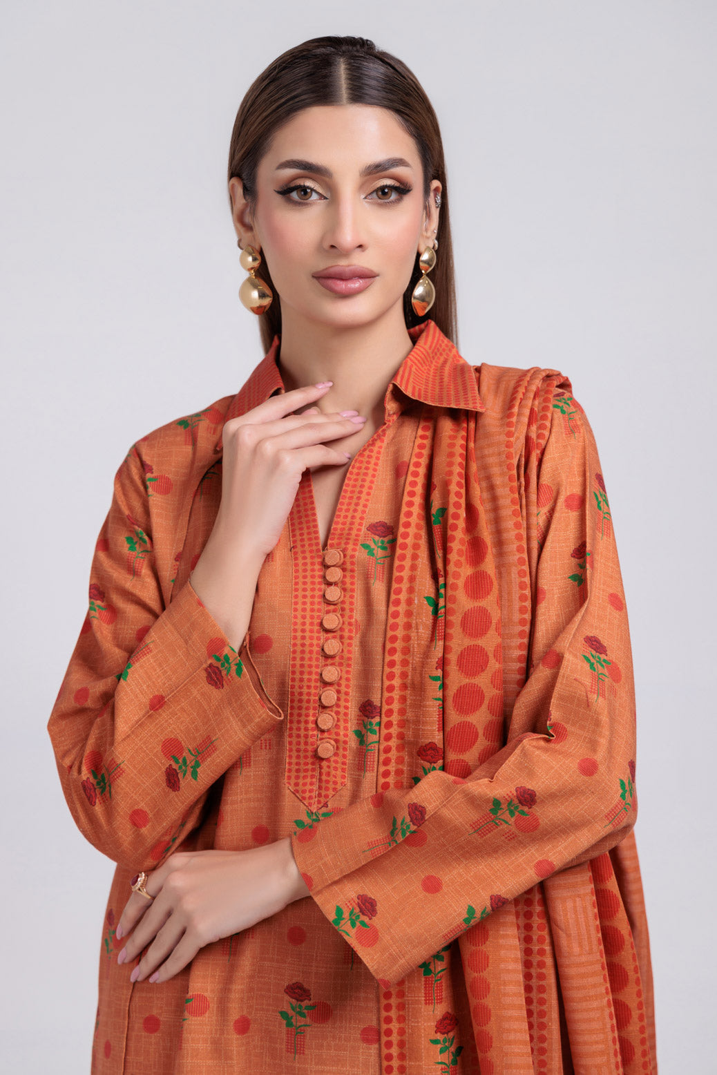 Bonanza Satrangi | Rust Khaddar 3 Piece (WS6243P84) 12 Rust