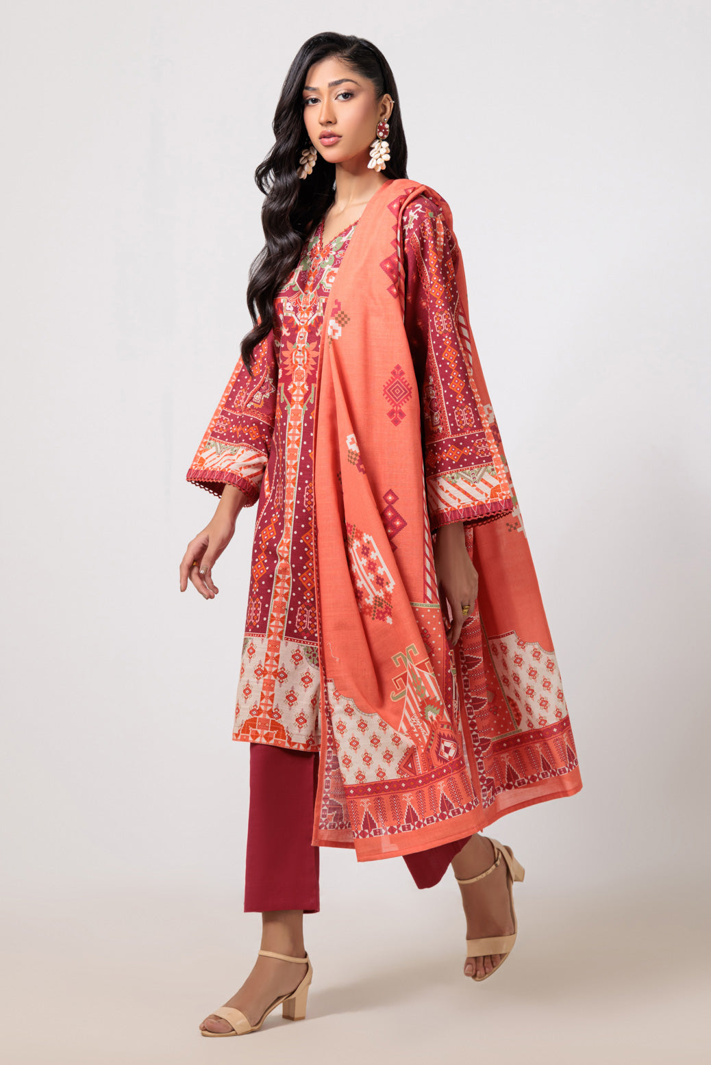 Bonanza Satrangi | Red Khaddar 3 Piece (WS6243P93) 10 Red