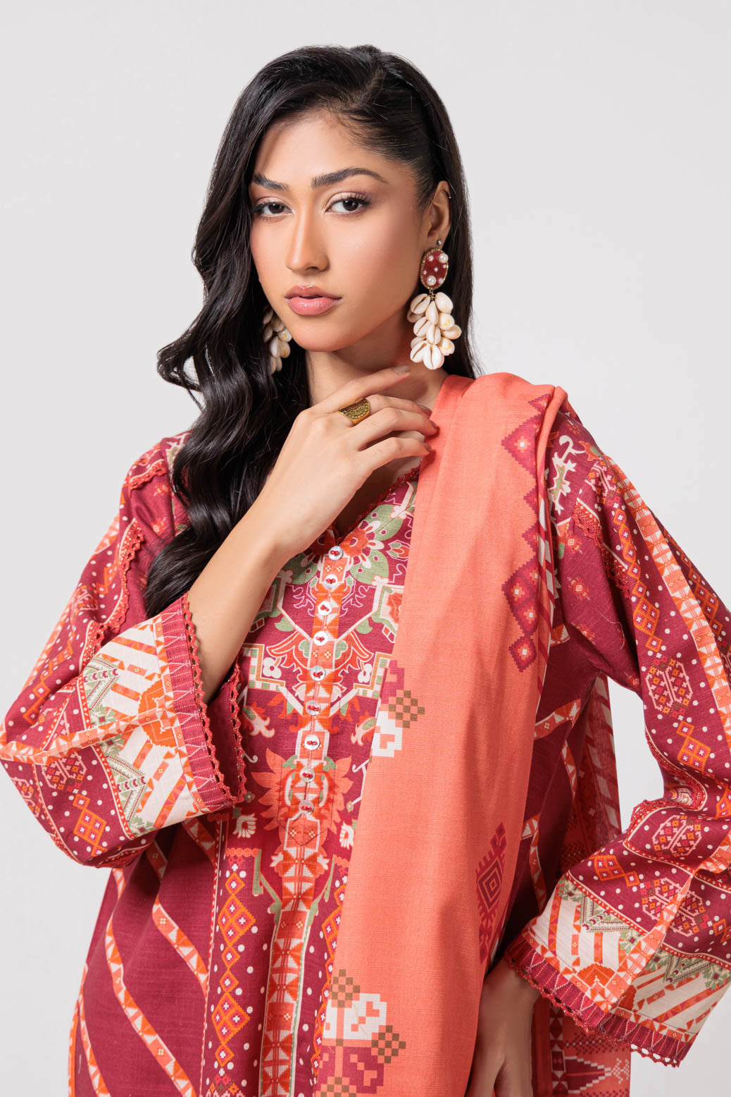 Bonanza Satrangi | Red Khaddar 3 Piece (WS6243P93) 14 Red