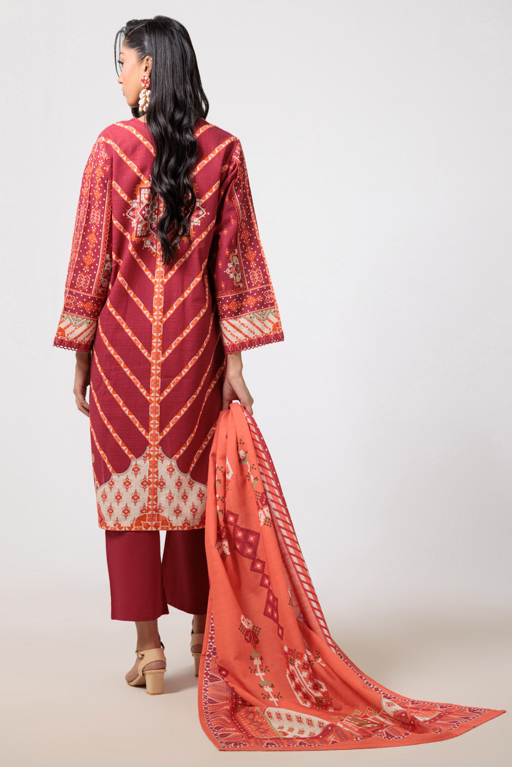 Bonanza Satrangi | Red Khaddar 3 Piece (WS6243P93) 16 Red