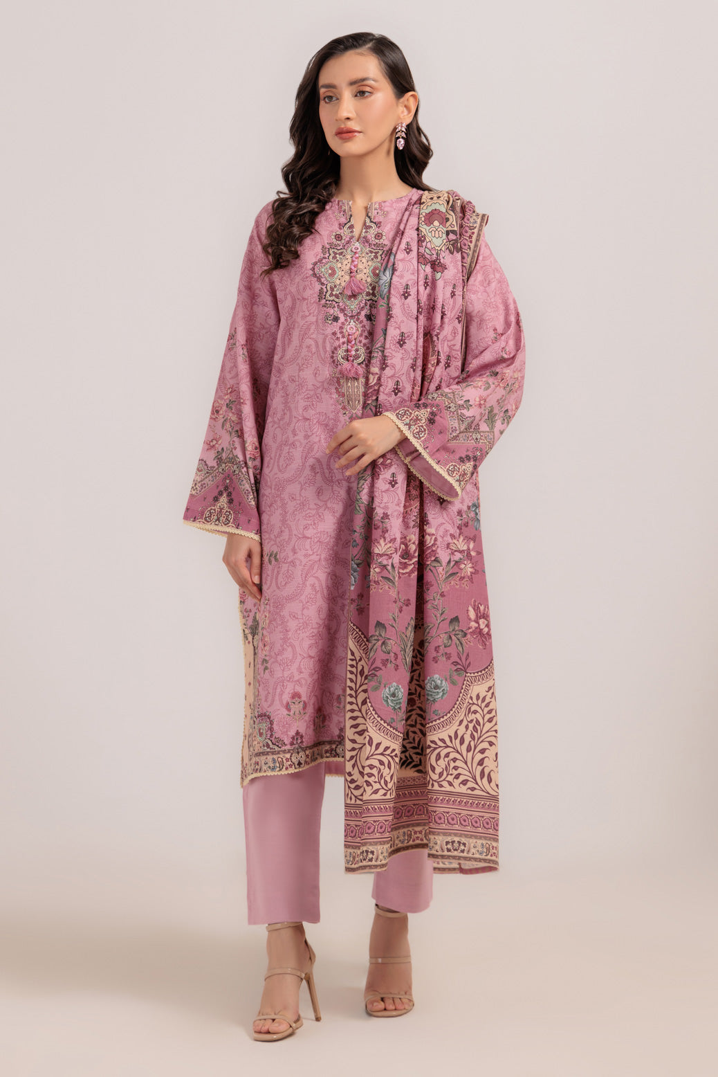 Bonanza Satrangi | Pink Khaddar 3 Piece (WS6243P99) 8 Pink