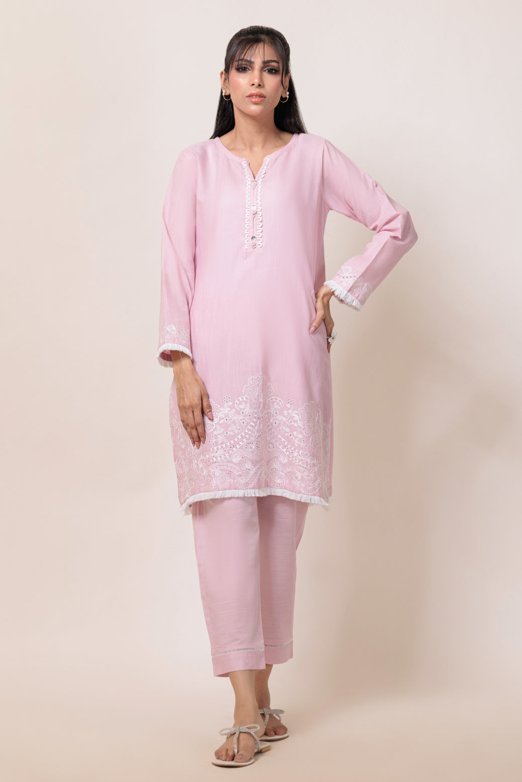 Bonanza Satrangi | Pink Khaddar 2 Piece (WS7242P03) 16 Pink