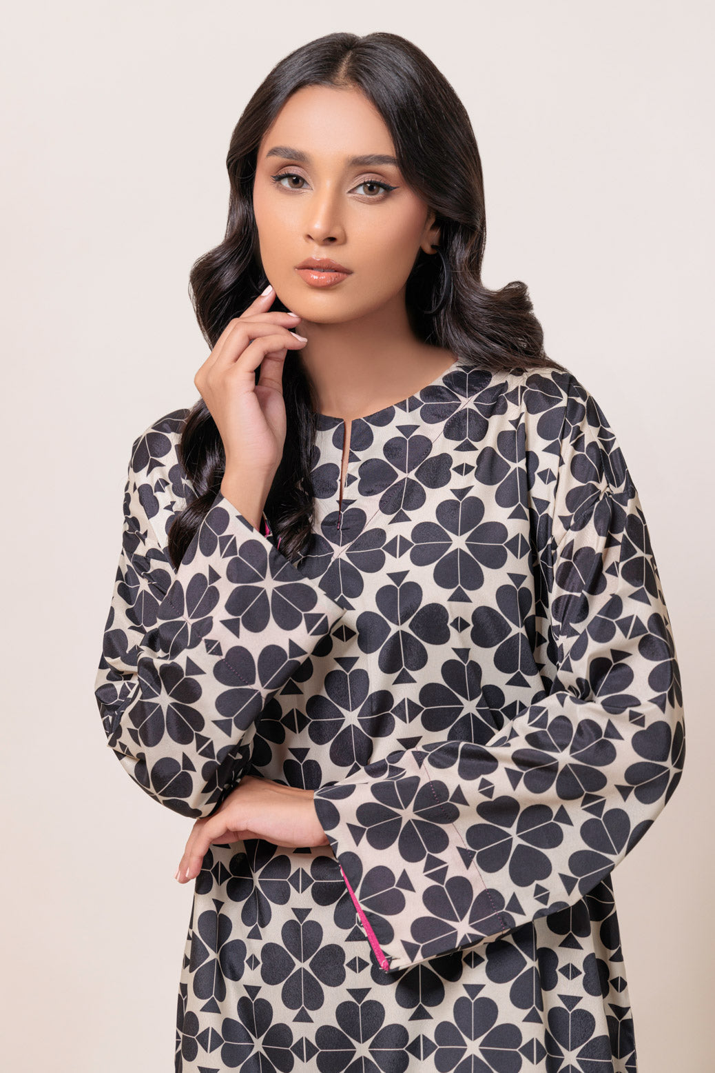Bonanza Satrangi | Black Poly Crepe 2 Piece (WS7242P10) 14 Black