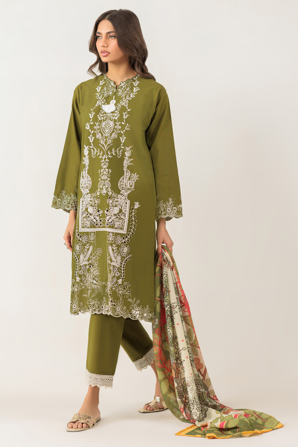 Bonanza Satrangi | D Green Khaddar 3 Piece (WS7243P17) 8 Green