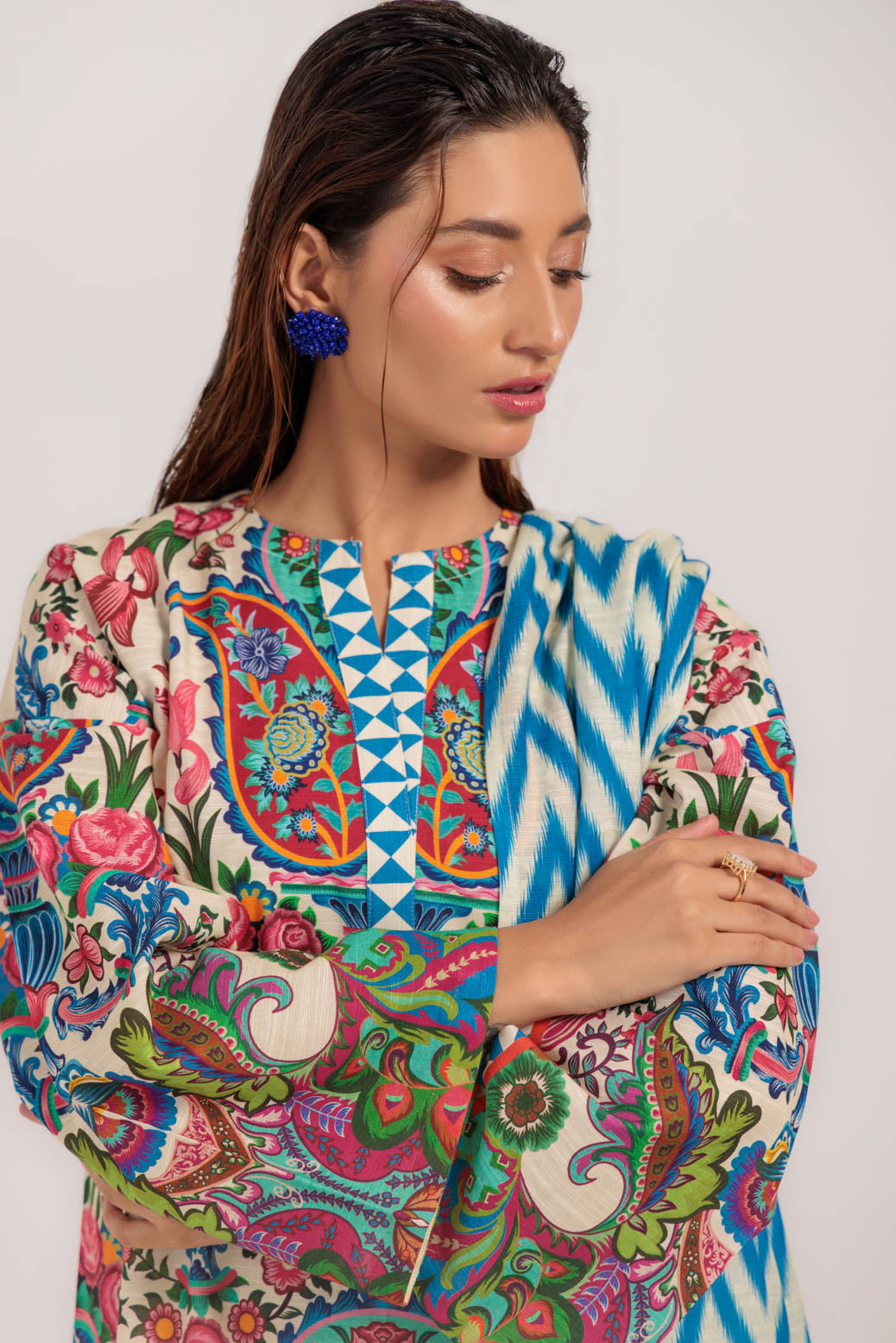 Bonanza Satrangi | Beige Khaddar 3 Piece (WS7243P36) 16 Beige
