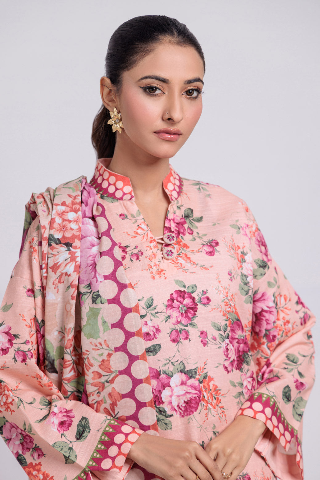 Bonanza Satrangi | Peach Khaddar 3 Piece (WS7243P48) 10 Peach