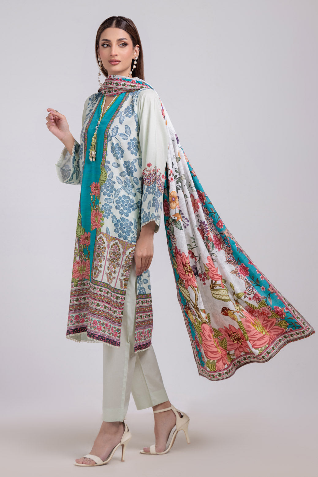 Bonanza Satrangi | O White Viscose 3 Piece (WS7243P52) 14 White
