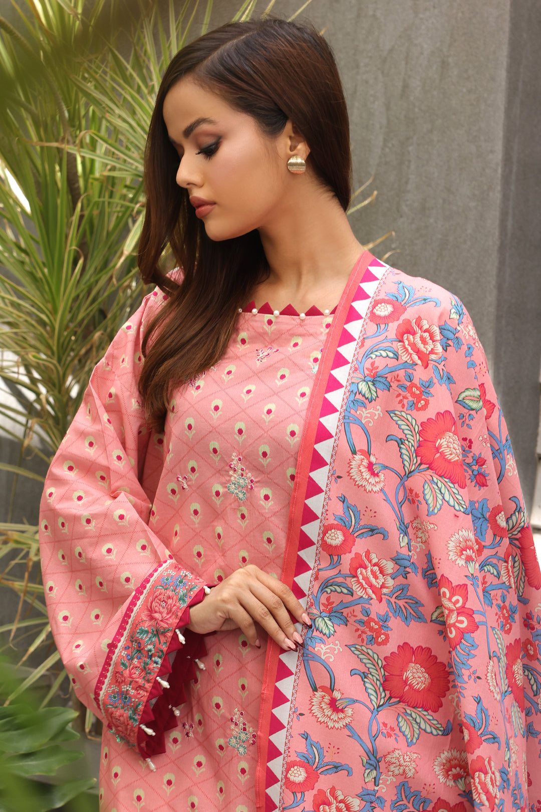 Zellbury | Unstitched 2 Piece Cambric | Embroidered Shirt Dupatta - 0025 Default Title