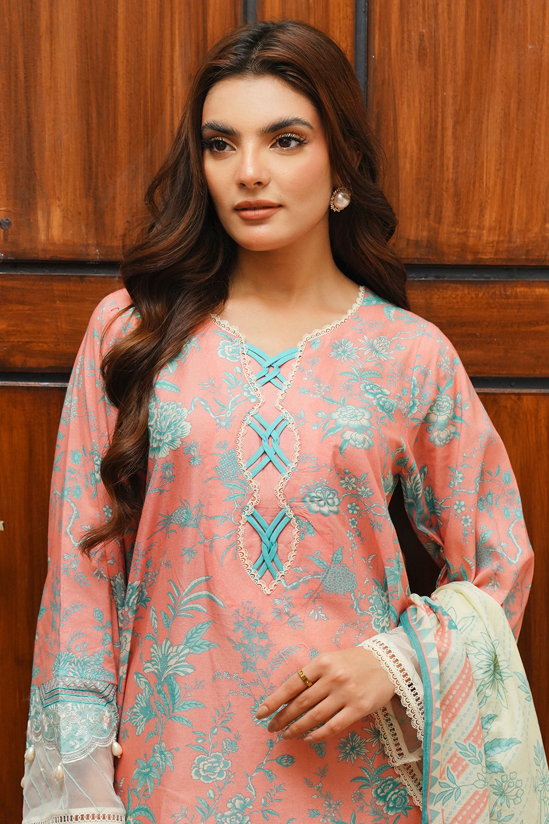 Zellbury | Unstitched 2 Piece Cambric | Embroidered Shirt Dupatta - 0106 Default Title