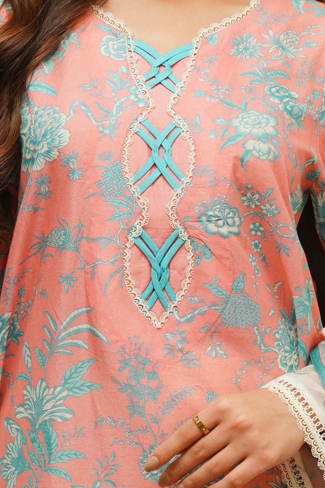 Zellbury | Unstitched 2 Piece Cambric | Embroidered Shirt Dupatta - 0106