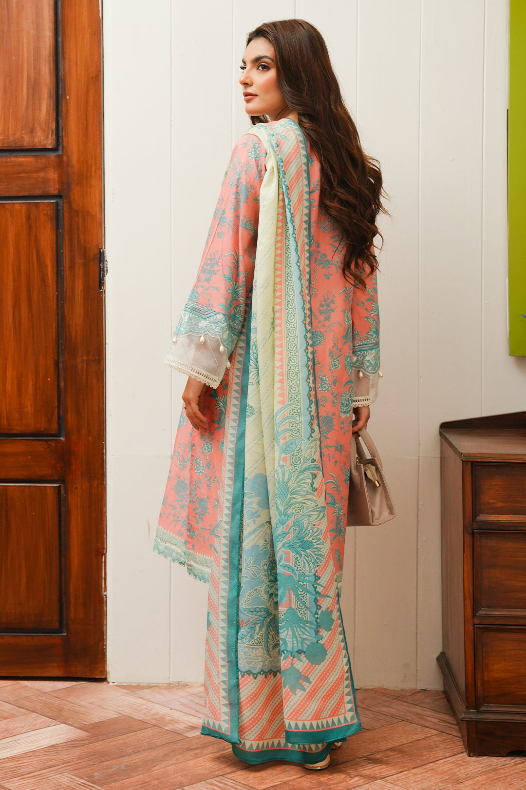 Zellbury | Unstitched 2 Piece Cambric | Embroidered Shirt Dupatta - 0106