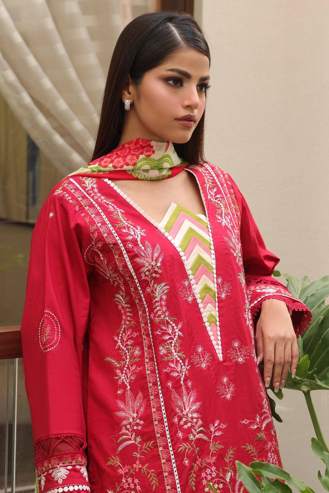 Zellbury | Unstitched 3 Piece Cambric | Embroidered Shirt Shalwar Dupatta - 0074 Default Title