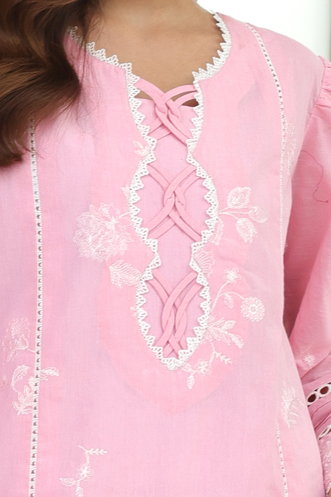 Zellbury | Unstitched 3 Piece Chambray | Embroidered Shirt Shalwar Dupatta - 0146