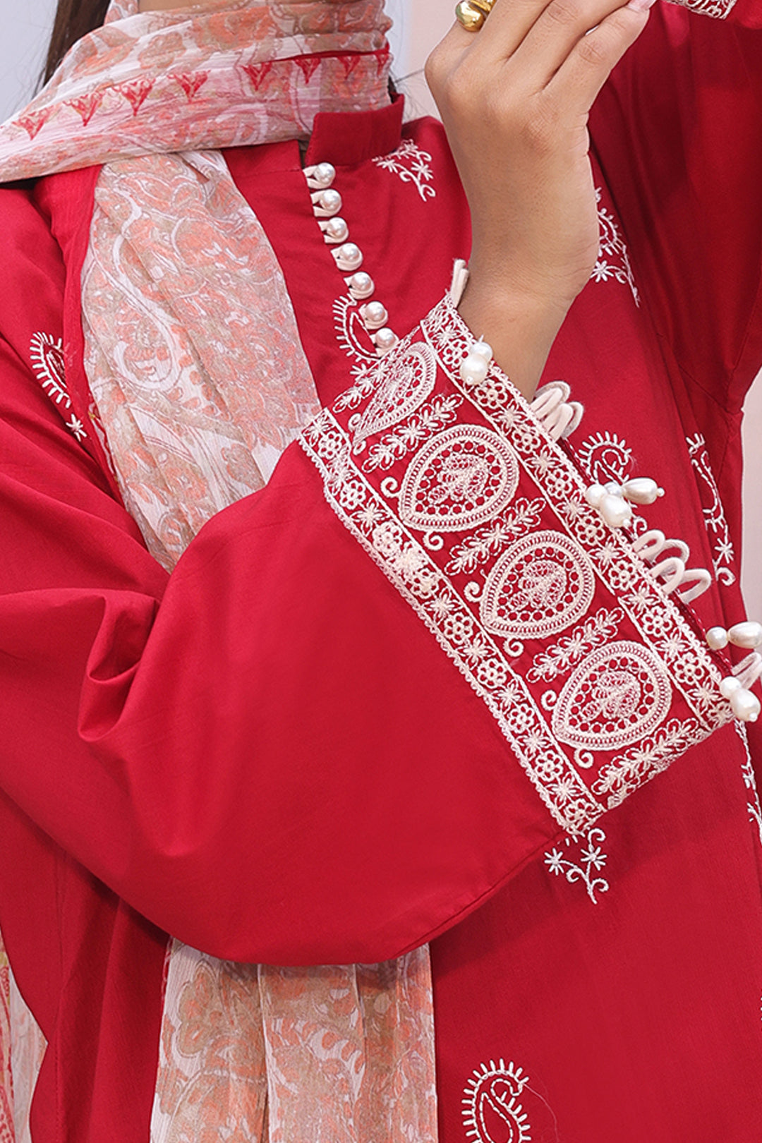 Zellbury | Unstitched 3 Piece Cambric | Embroidered Shirt Shalwar Dupatta - 0602