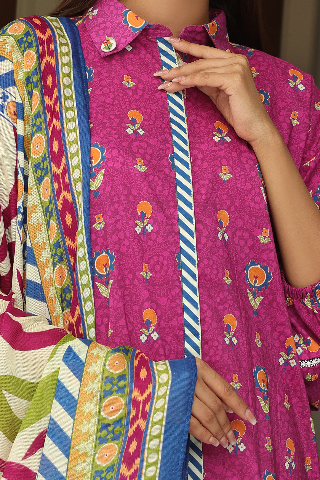 Zellbury | Unstitched 2 Piece Cambric | Shirt Dupatta - 0002