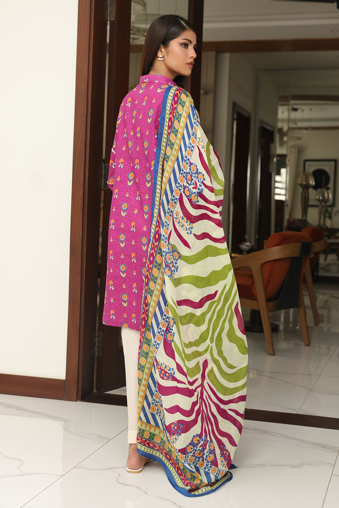 Zellbury | Unstitched 2 Piece Cambric | Shirt Dupatta - 0002