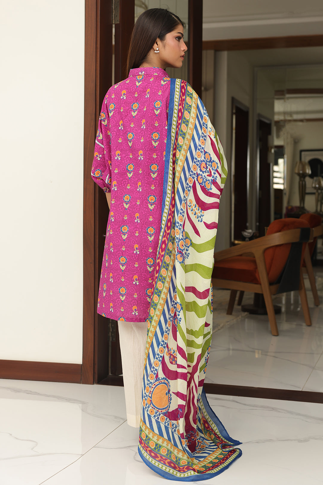 Zellbury | Unstitched 2 Piece Cambric | Shirt Dupatta - 0002