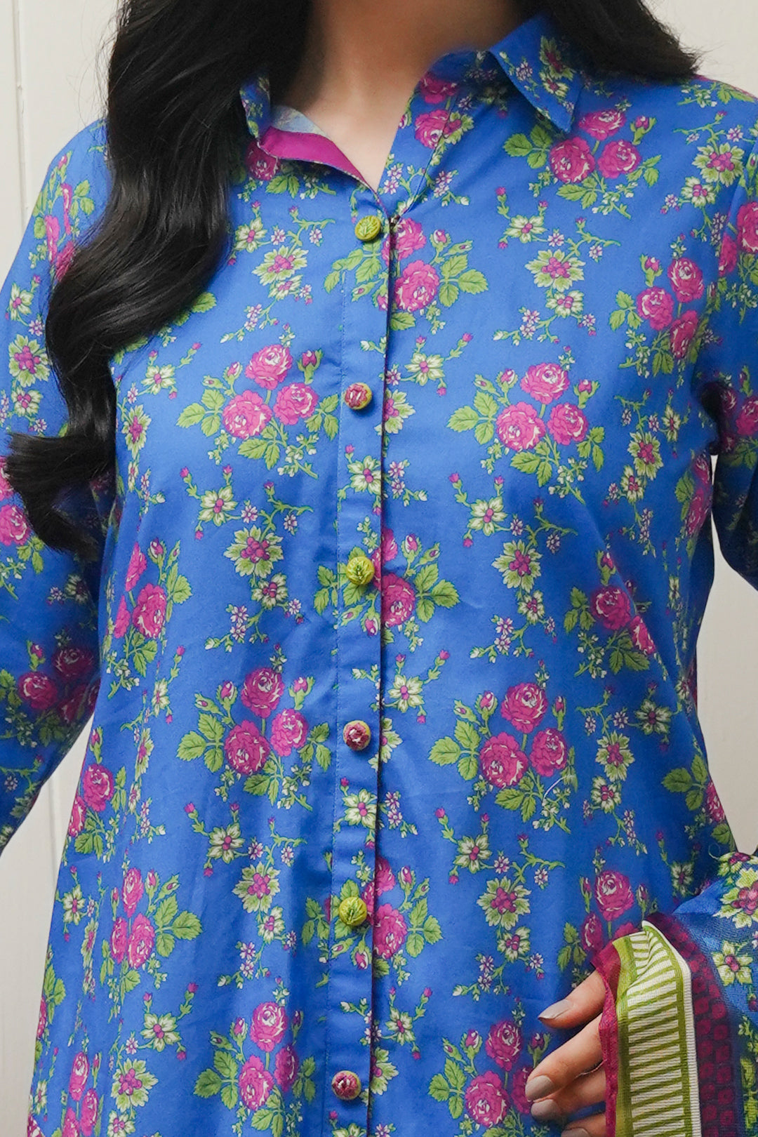 Zellbury | Unstitched 2 Piece Cambric | Shirt Dupatta - 0004