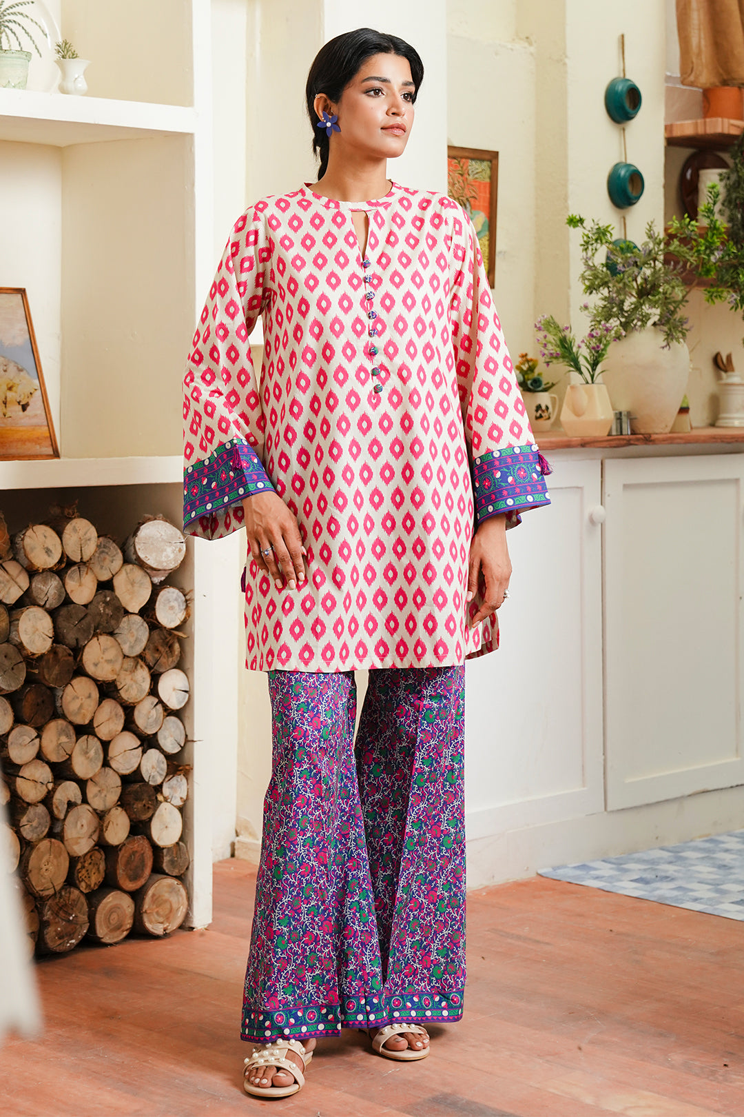 Zellbury | Unstitched 2 Piece Cambric | Shirt Shalwar - 0098