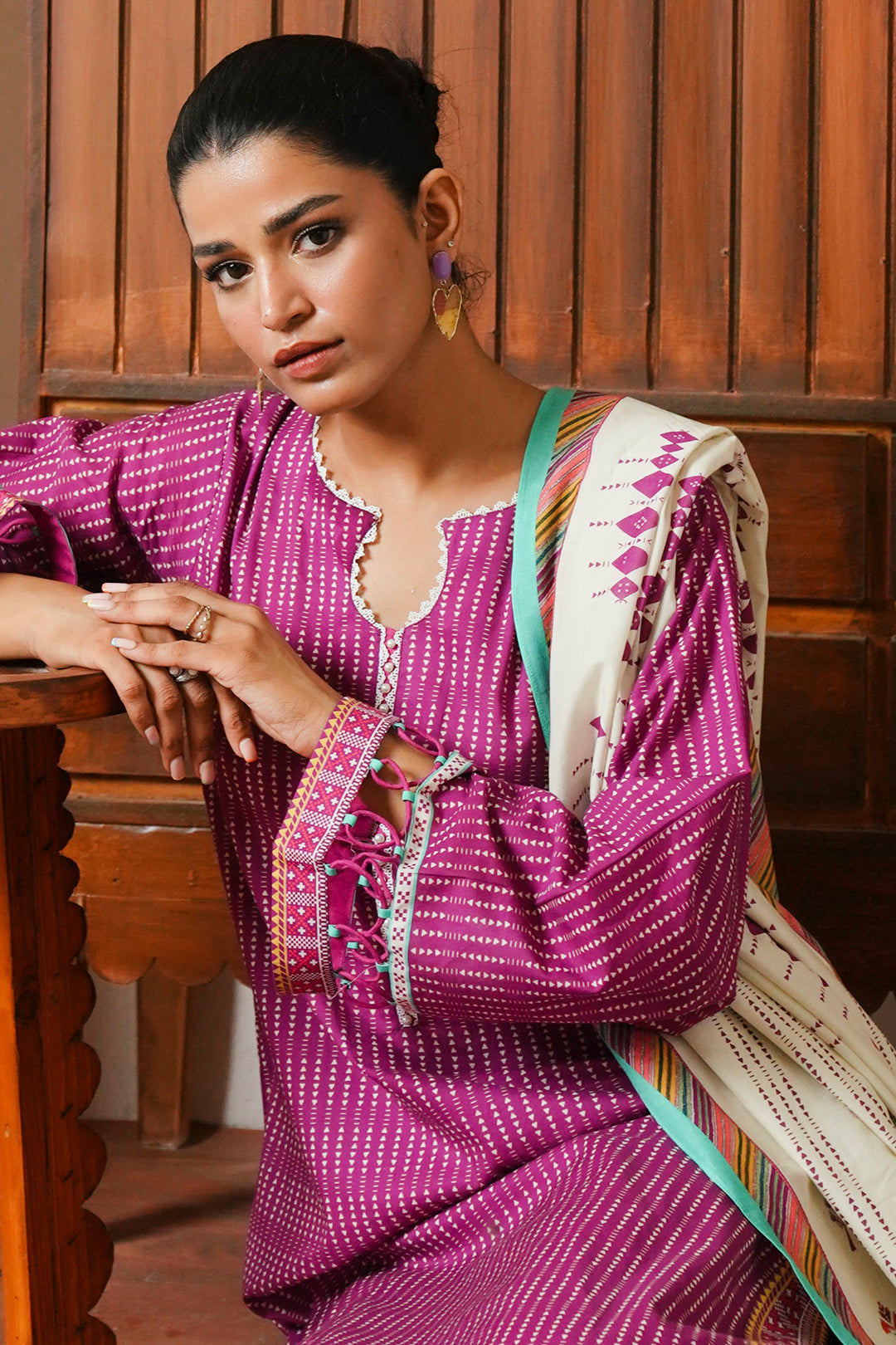 Zellbury | Unstitched 3 Piece Cambric | Shirt Shalwar Dupatta - 0052 Default Title