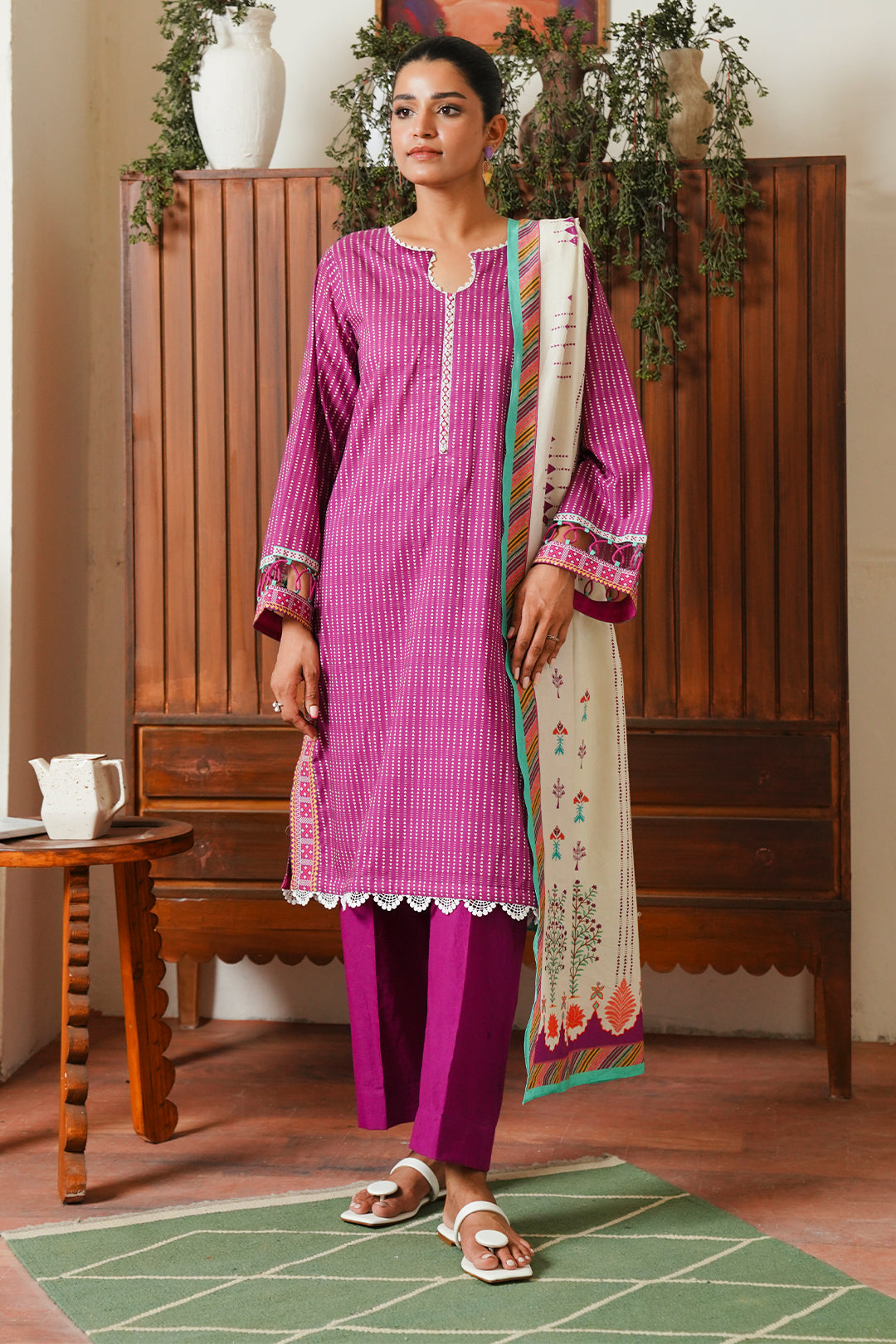 Zellbury | Unstitched 3 Piece Cambric | Shirt Shalwar Dupatta - 0052