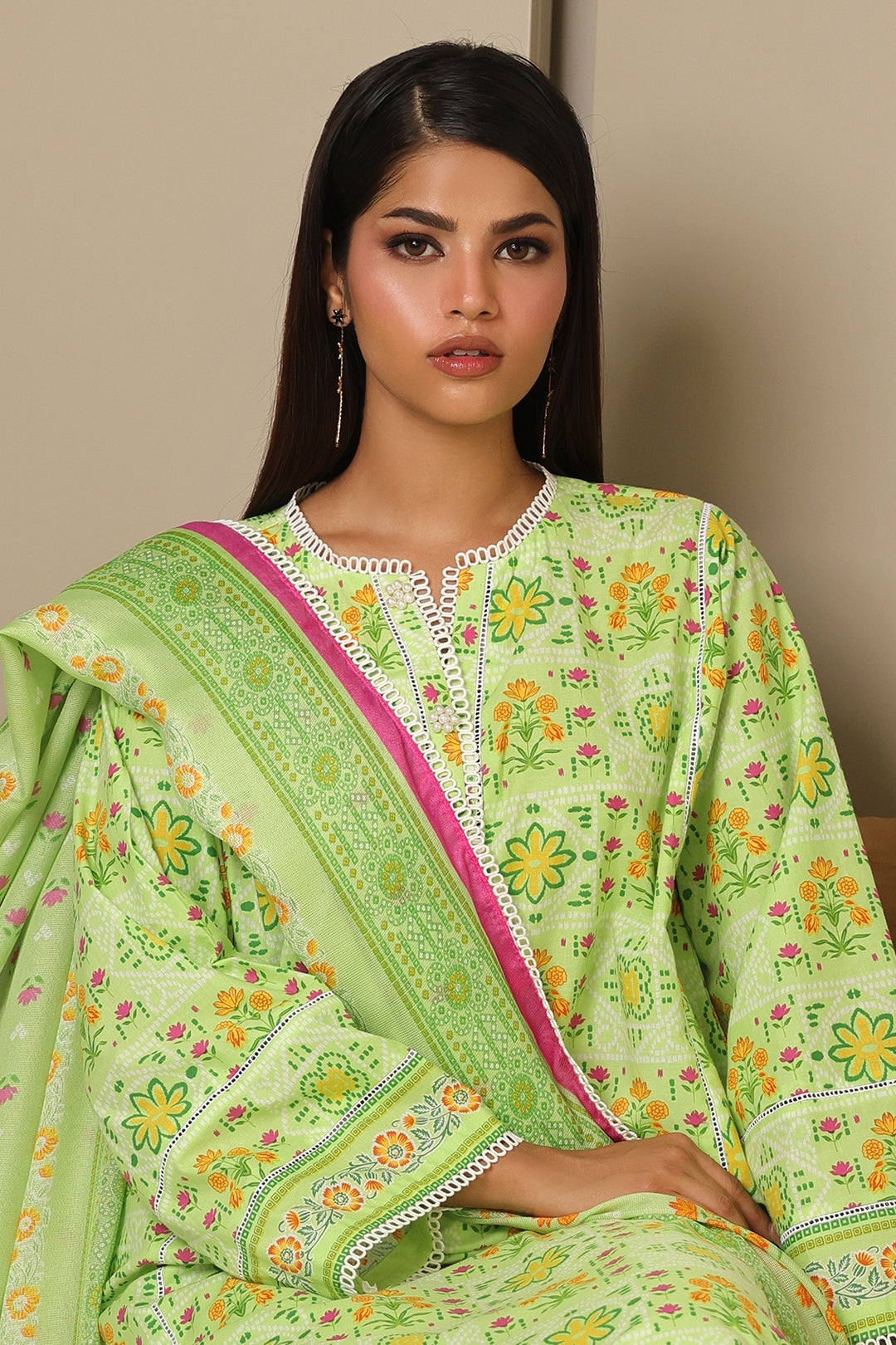 Zellbury | Unstitched 3 Piece Cambric | Shirt Shalwar Dupatta - 0115 Default Title