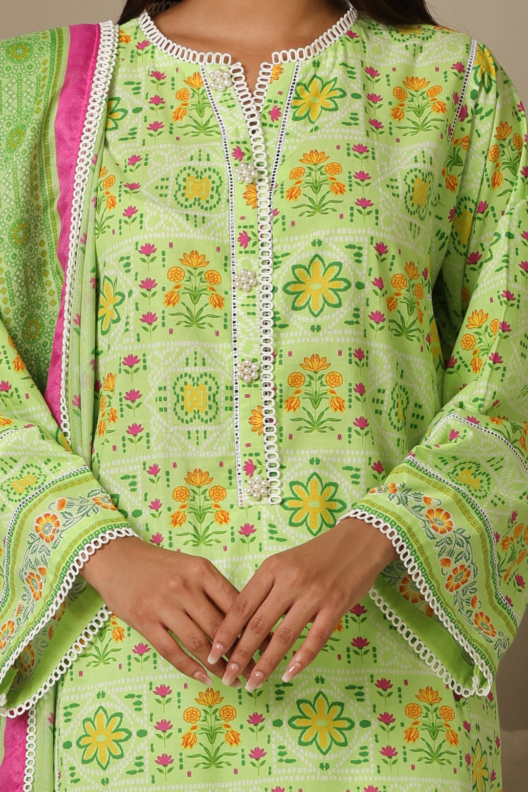 Zellbury | Unstitched 3 Piece Cambric | Shirt Shalwar Dupatta - 0115