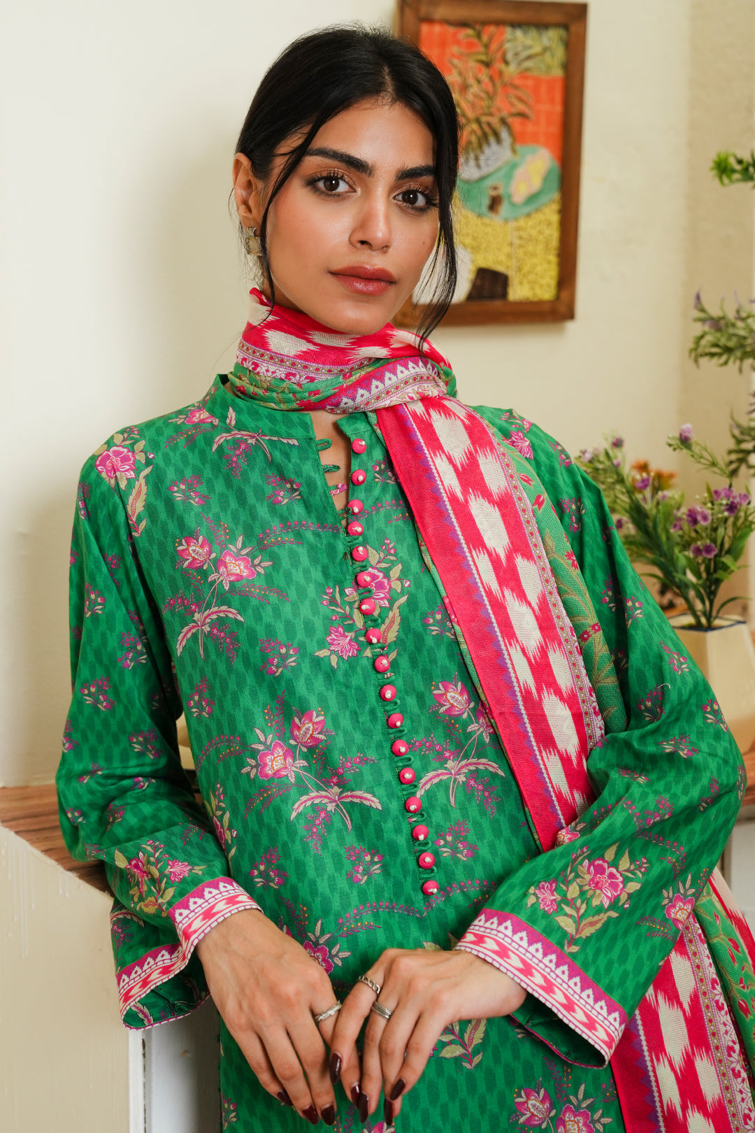 Zellbury | Unstitched 3 Piece Cambric | Shirt Shalwar Dupatta - 0118 Default Title