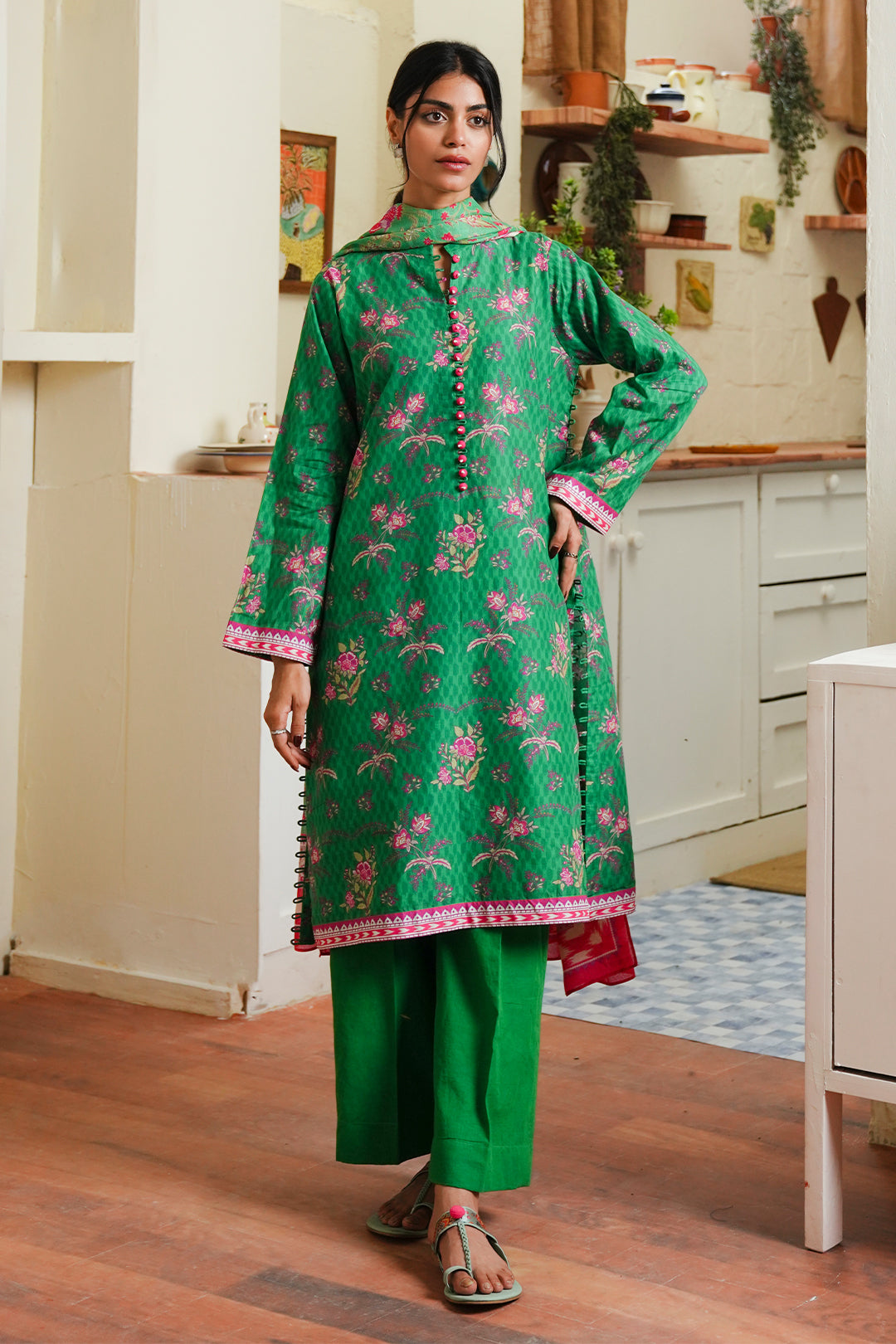 Zellbury | Unstitched 3 Piece Cambric | Shirt Shalwar Dupatta - 0118