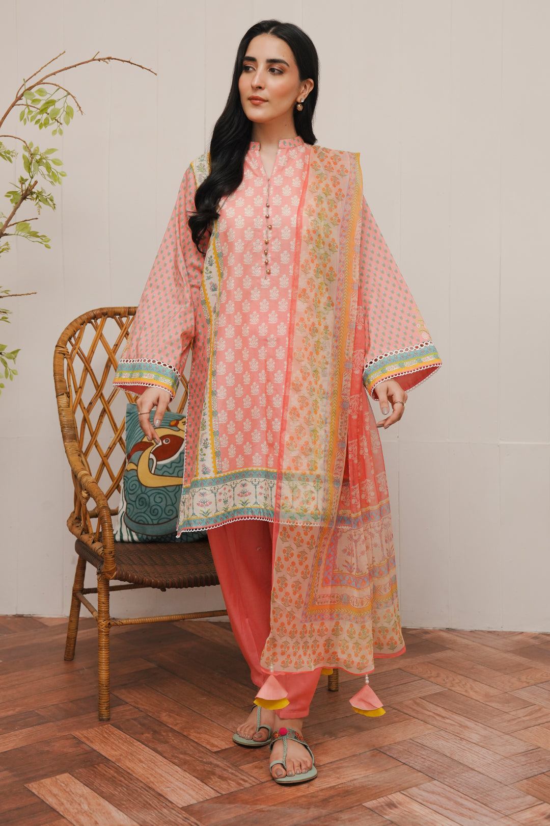 Zellbury | Unstitched 3 Piece Cambric | Shirt Shalwar Dupatta - 0119