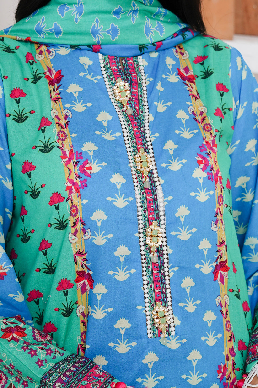 Zellbury | Unstitched 3 Piece Cambric | Shirt Shalwar Dupatta - 0126