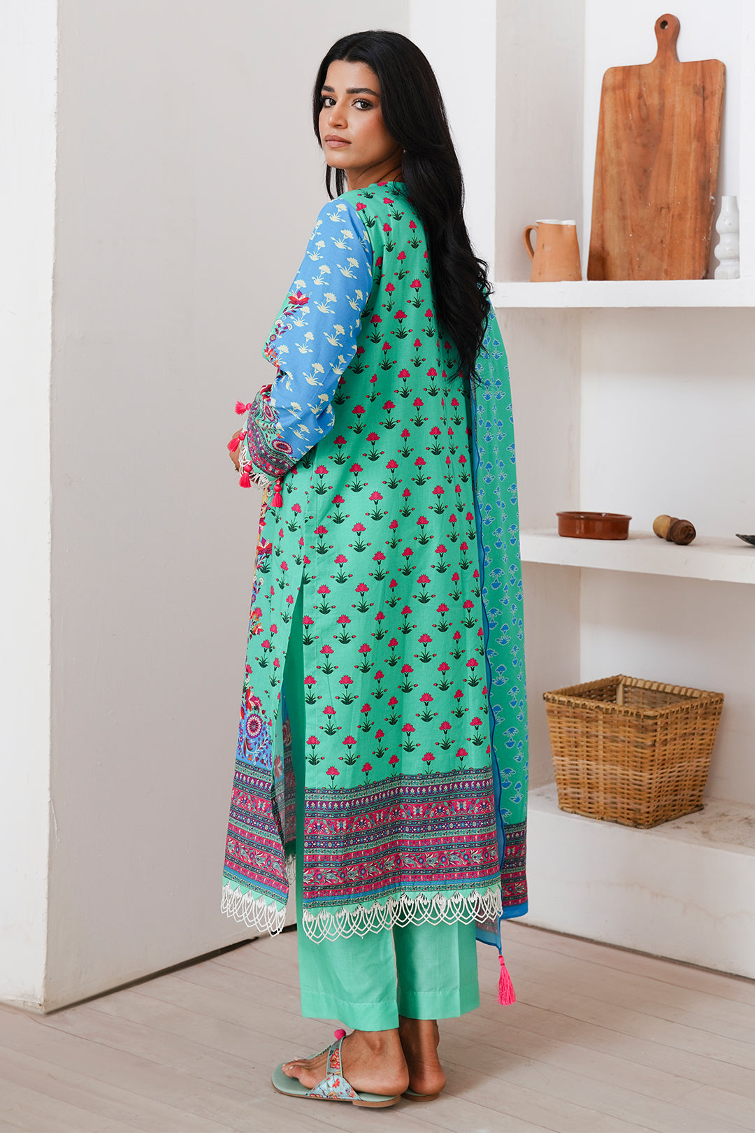 Zellbury | Unstitched 3 Piece Cambric | Shirt Shalwar Dupatta - 0126