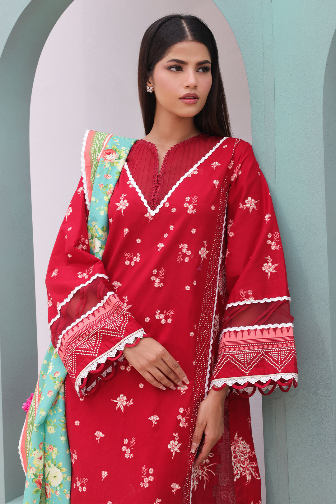 Zellbury | Unstitched 3 Piece Cambric | Shirt Shalwar Dupatta - 0136