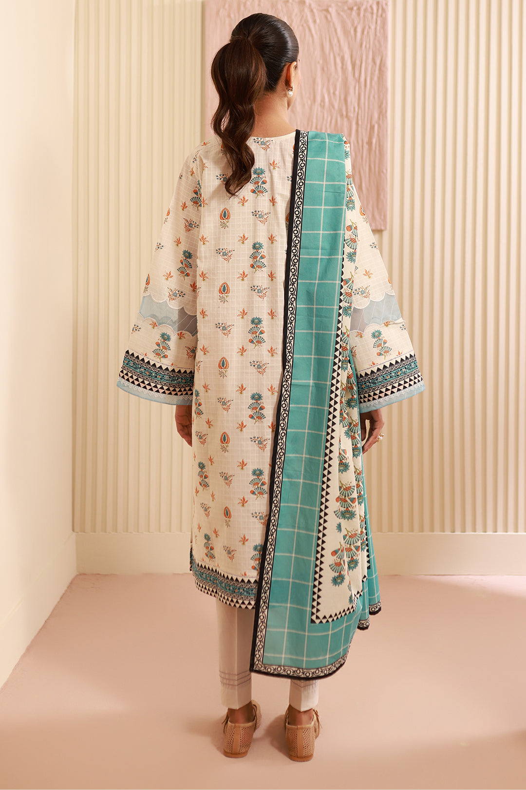 Zellbury | Unstitched 3 Piece Cambric | Shirt Shalwar Dupatta - 0668