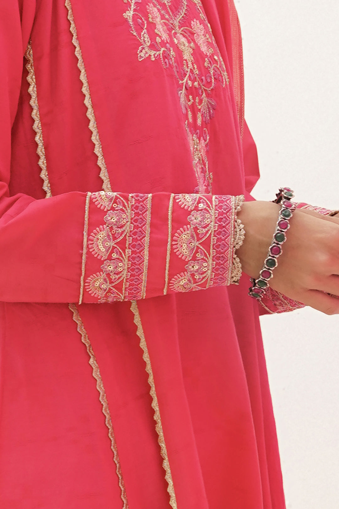 Zellbury | Unstitched 3 Piece Lawn | Embroidered Shirt Shalwar Dupatta - 0351